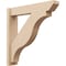 Ekena Millwork 6-in W x 30-in D x 30-in H Funston Slat Rough Cedar Woodgrain TimberThane Outlooker, Primed Tan OUTUR060X30X30FST24RCPR - alternate 1